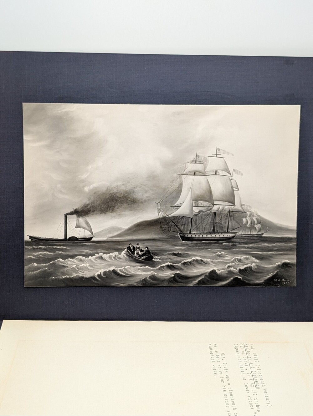 M.A. Davis 1841 Sailboats & Steamship Frank S Schwarz Gallery Documentation